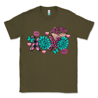 Army Green Xoxo Valentine's Day Turquoise Gem Classic Tee - FaDigitalArtStudio