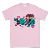 Bubblegum Pink Xoxo Valentine's Day Turquoise Gem Classic Tee - FaDigitalArtStudio