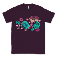 Plum Xoxo Valentine's Day Turquoise Gem Classic Tee - FaDigitalArtStudio