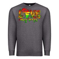 Charcoal Heather love my roots juneteenth Premium Sweatshirt - texasbilliewilder