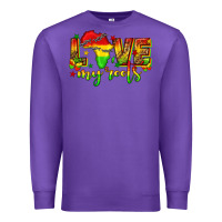 Purple love my roots juneteenth Premium Sweatshirt - texasbilliewilder