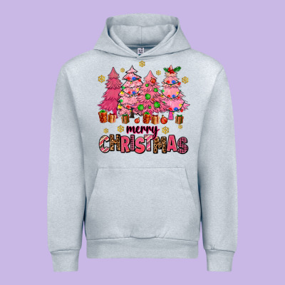 Pink Christmas Trees Urban Hoodie Designed By Adodesignshop