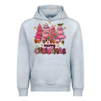 Heather Grey pink christmas trees Urban Hoodie - AdoDesignShop
