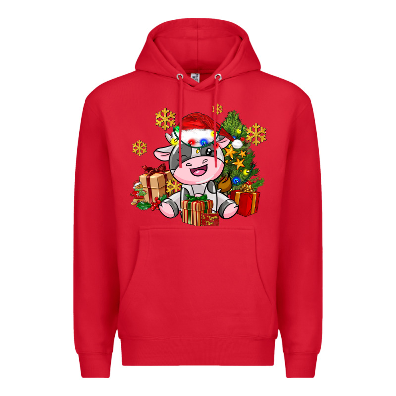Little Cute Christmas Cow Premium Hoodie by AdoDesignShop | Teevron