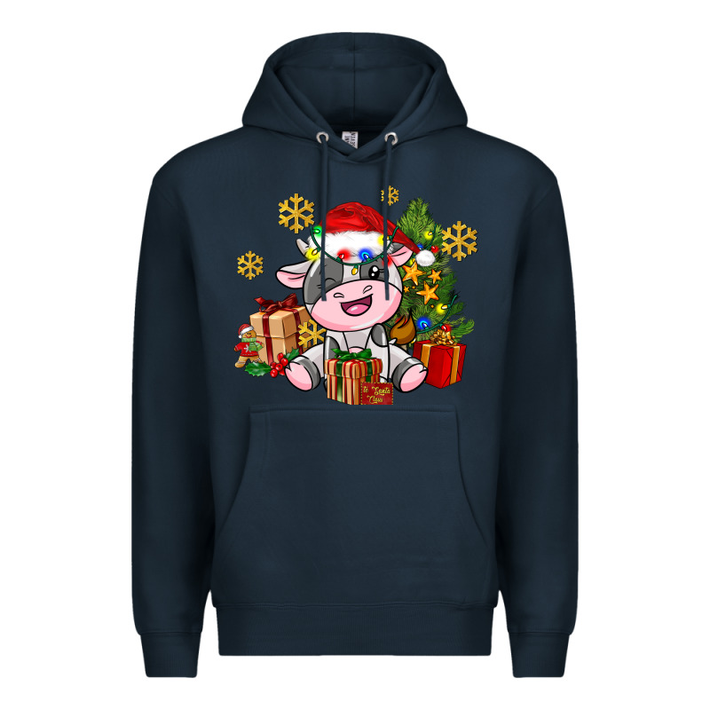 Little Cute Christmas Cow Premium Hoodie by AdoDesignShop | Teevron
