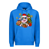 True Royal little cute christmas cow Premium Hoodie - AdoDesignShop