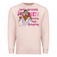 Pale Pink make yourself a priority today and everyday Premium Sweatshirt - texasbilliewilder
