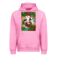 Fuchsia Pink christmas cow air freshener Urban Hoodie - Artiststas
