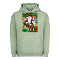 Pigment Oil Green christmas cow air freshener Urban Hoodie - Artiststas
