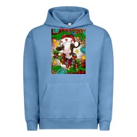 Pigment Pebble Blue christmas cow air freshener Urban Hoodie - Artiststas