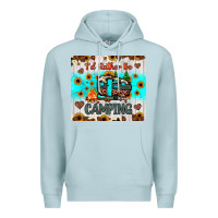 Blue Mist i’d rather be camping Premium Hoodie - JahusDesignShop