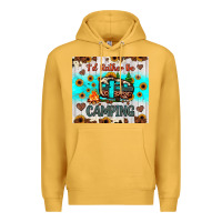 Mustard i’d rather be camping Premium Hoodie - JahusDesignShop