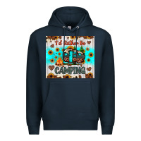 Navy i’d rather be camping Premium Hoodie - JahusDesignShop