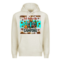 Oatmeal Heather i’d rather be camping Premium Hoodie - JahusDesignShop