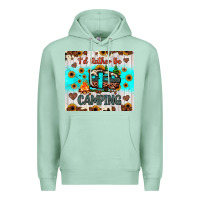 Seafoam i’d rather be camping Premium Hoodie - JahusDesignShop