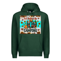 Sports Green i’d rather be camping Premium Hoodie - JahusDesignShop