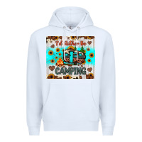 White i’d rather be camping Premium Hoodie - JahusDesignShop