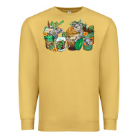 Antique Gold koala coffee cups Premium Sweatshirt - Zillion Design Studio