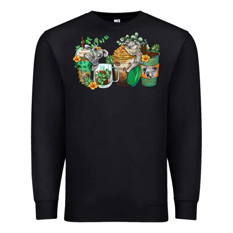 Koala Coffee Cups Premium Sweatshirt by Zillion Design Studio | Teevron