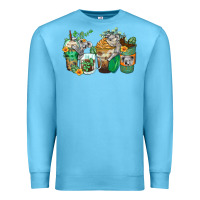 Ocean Blue koala coffee cups Premium Sweatshirt - Zillion Design Studio