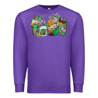 Purple koala coffee cups Premium Sweatshirt - Zillion Design Studio