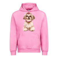 Fuchsia Pink Shih Tzu Dog Design Urban Hoodie - JahusDesignShop