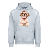Heather Grey Shih Tzu Dog Design Urban Hoodie - JahusDesignShop