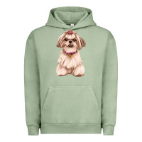 Pigment Oil Green Shih Tzu Dog Design Urban Hoodie - JahusDesignShop