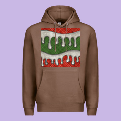Christmas Plaid And White Glitter Snow Seamless Pattern Premium Hoodie Designed By Bundleandbundleshop