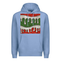 Colony Blue christmas plaid and white glitter snow seamless pattern Premium Hoodie - BundleAndBundleShop