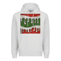 Dove Grey christmas plaid and white glitter snow seamless pattern Premium Hoodie - BundleAndBundleShop