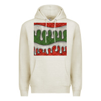 Oatmeal Heather christmas plaid and white glitter snow seamless pattern Premium Hoodie - BundleAndBundleShop