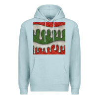 Blue Mist christmas plaid and white glitter snow seamless pattern Premium Hoodie - BundleAndBundleShop