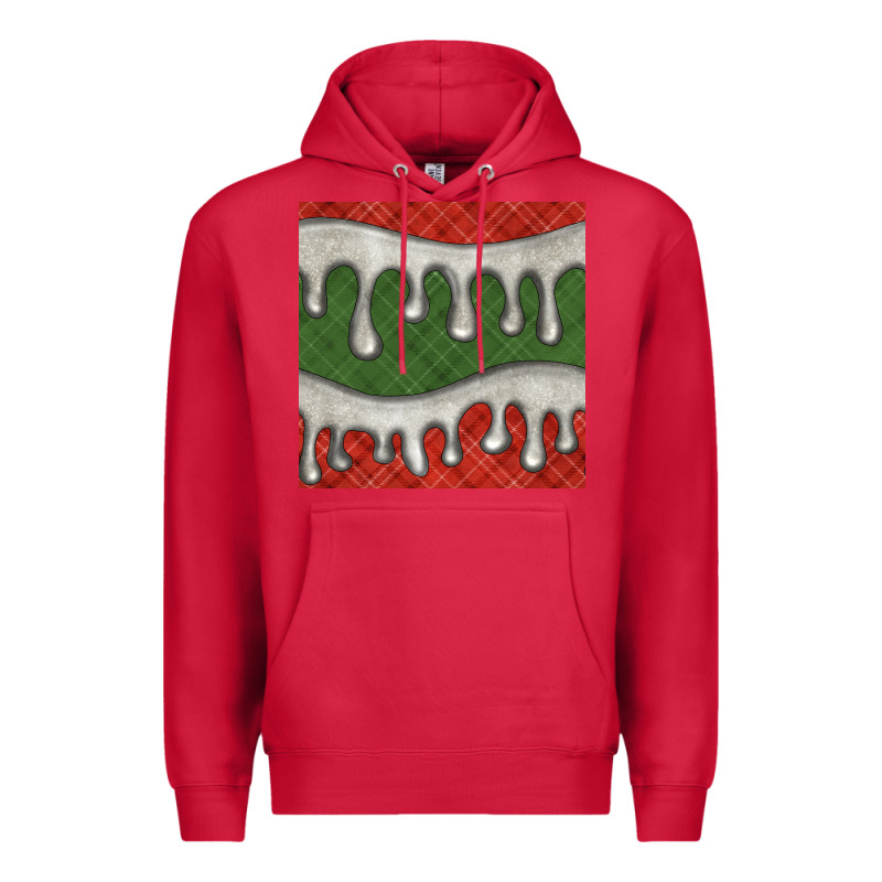 Christmas Plaid And White Glitter Snow Seamless Pattern Premium Hoodie by BundleAndBundleShop | Teevron