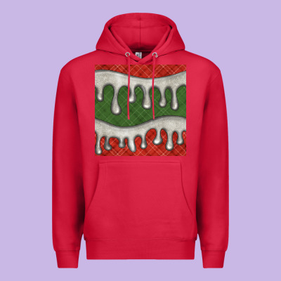 Christmas Plaid And White Glitter Snow Seamless Pattern Premium Hoodie Designed By Bundleandbundleshop