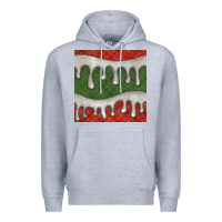 Heather Grey christmas plaid and white glitter snow seamless pattern Premium Hoodie - BundleAndBundleShop