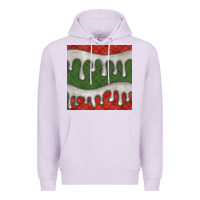 Lilac christmas plaid and white glitter snow seamless pattern Premium Hoodie - BundleAndBundleShop
