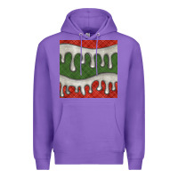 Purple christmas plaid and white glitter snow seamless pattern Premium Hoodie - BundleAndBundleShop