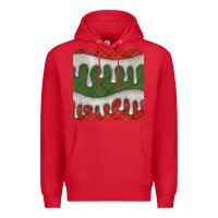 Red christmas plaid and white glitter snow seamless pattern Premium Hoodie - BundleAndBundleShop