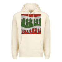 Sandshell christmas plaid and white glitter snow seamless pattern Premium Hoodie - BundleAndBundleShop