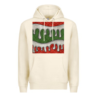 Tofu christmas plaid and white glitter snow seamless pattern Premium Hoodie - BundleAndBundleShop