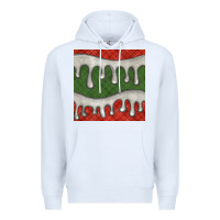 White christmas plaid and white glitter snow seamless pattern Premium Hoodie - BundleAndBundleShop