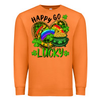 Carrot Happy Go Lucky Pot Of Gold And Rainbow Heart Premium Sweatshirt - RanaPortraitStore