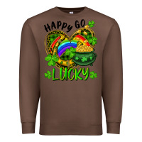 Chestnut Happy Go Lucky Pot Of Gold And Rainbow Heart Premium Sweatshirt - RanaPortraitStore