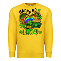 Lemon Happy Go Lucky Pot Of Gold And Rainbow Heart Premium Sweatshirt - RanaPortraitStore