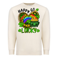 Sandshell Happy Go Lucky Pot Of Gold And Rainbow Heart Premium Sweatshirt - RanaPortraitStore