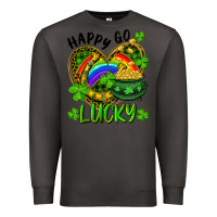 Smoke Happy Go Lucky Pot Of Gold And Rainbow Heart Premium Sweatshirt - RanaPortraitStore