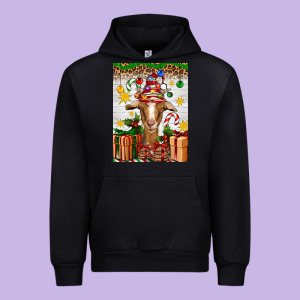 Christmas Goat Air Freshener Urban Hoodie Designed By Artiststas