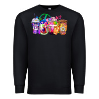 Black hippie coffee cups Premium Sweatshirt - Zillion Design Studio