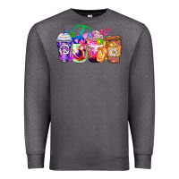 Charcoal Heather hippie coffee cups Premium Sweatshirt - Zillion Design Studio